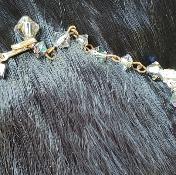 Vintage 50s/60s Double Strand Aurora Borealis Crystal Necklace - Picture 6 of 7